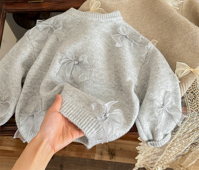 Sweater with Elegant Bows