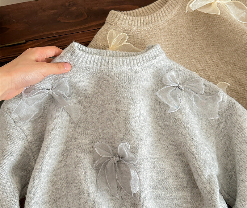 Sweater with Elegant Bows
