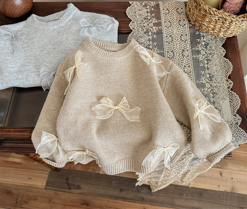 Sweater with Elegant Bows