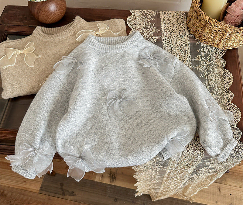 Sweater with Elegant Bows