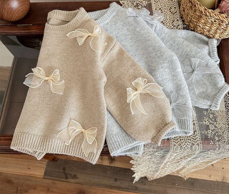 Sweater with Elegant Bows