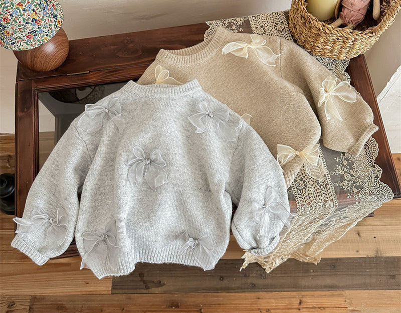 Sweater with Elegant Bows