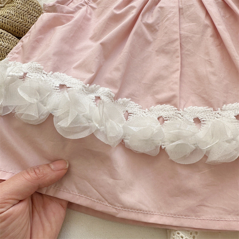 Pink Petal Trim Blouse