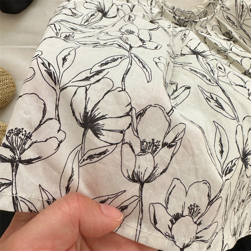 Monochrome Garden Blouse
