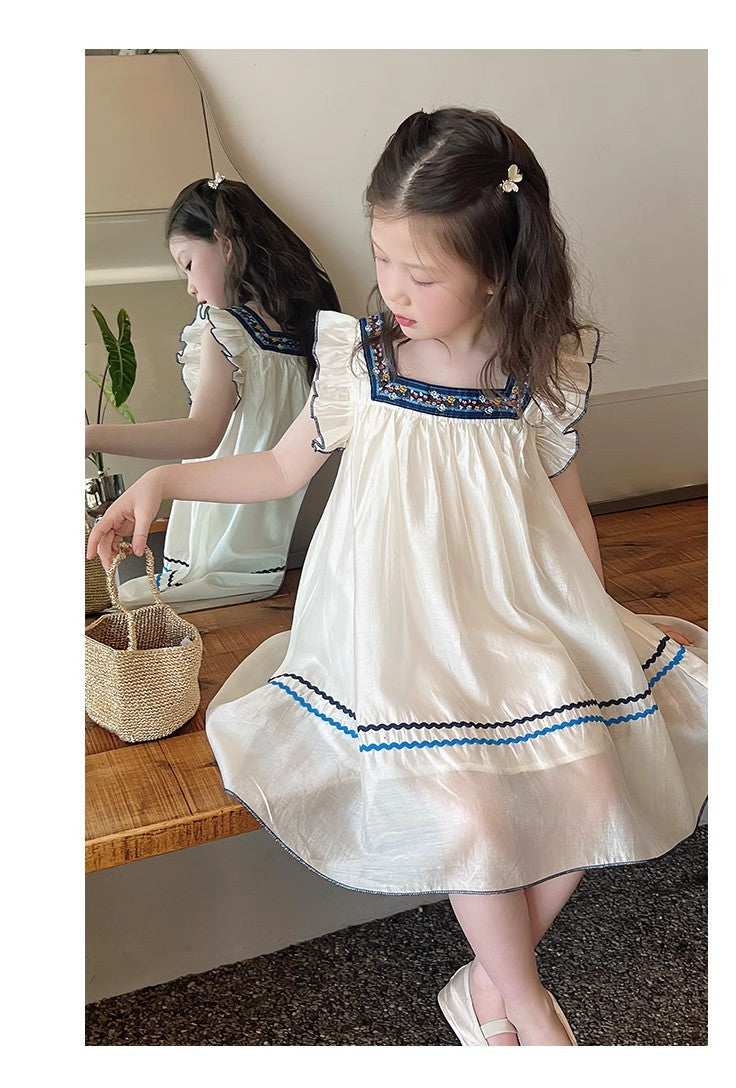 Bluebell Breeze Embroidered Dress