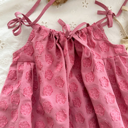 Rosy Textured Swing Dress