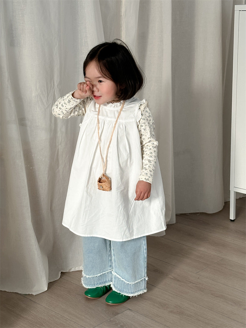 Classic White Cotton Sleeveless Dress