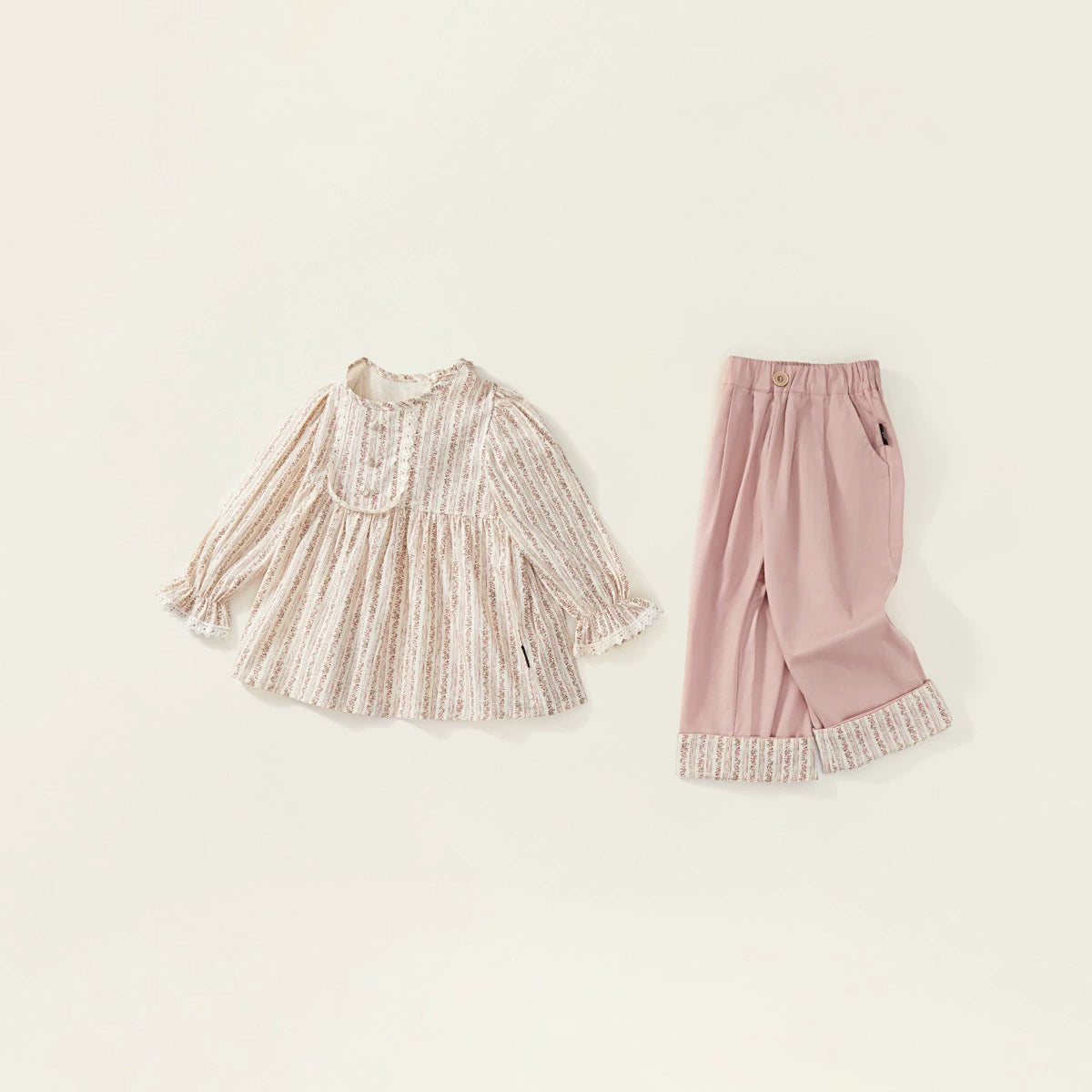Doll shirt + Pink long pants