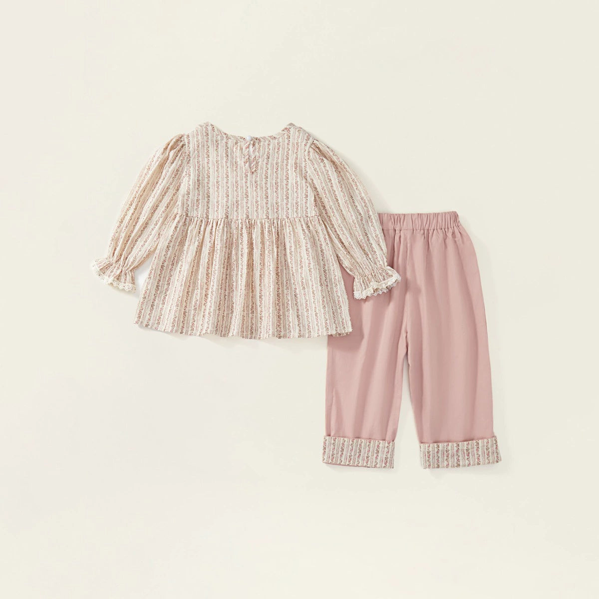 Doll shirt + Pink long pants