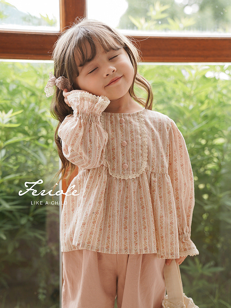 Doll shirt + Pink long pants