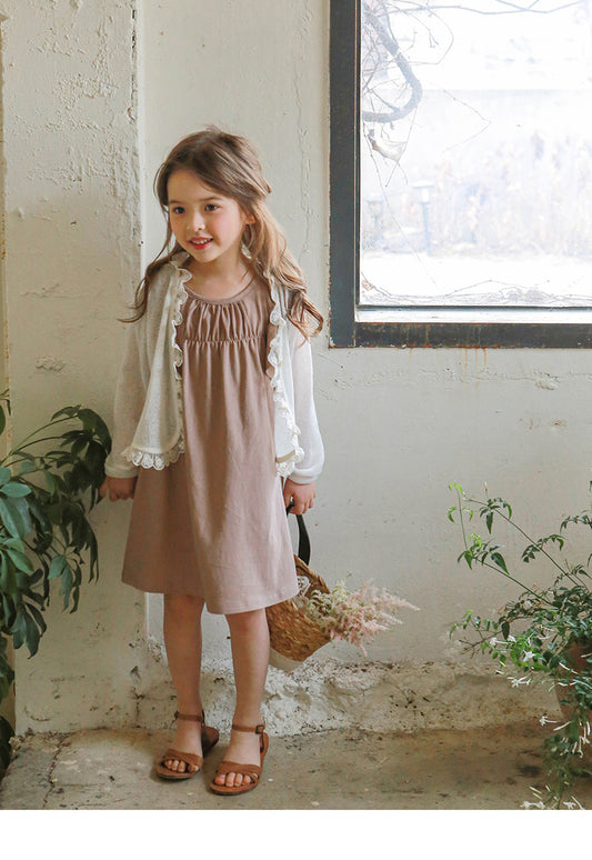 Mocha Flutter Sleeve Dress