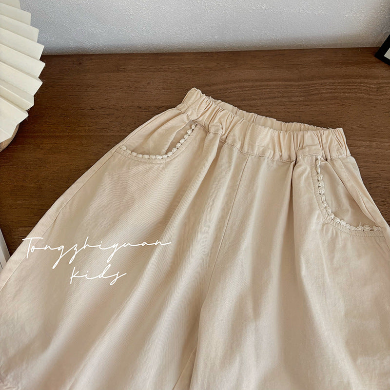 Blush Pink Pom-Pom Trim Summer Set