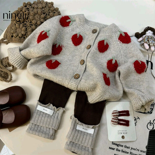 Strawberry Knit Cardigan
