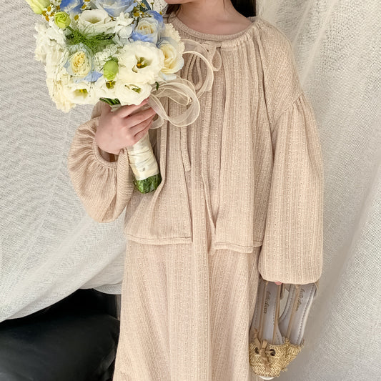 Neutral Blouse and Dress Set