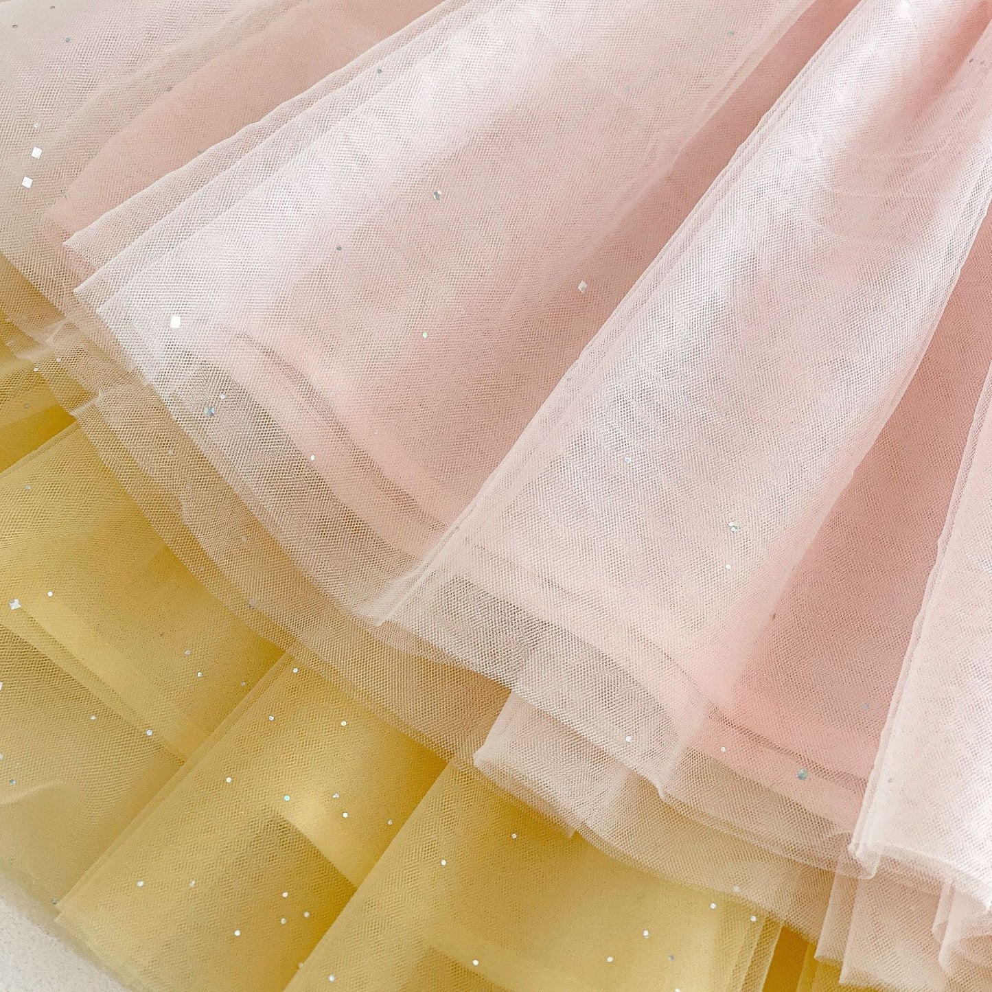 Cherry Tulle Dress – Pink & Butter Yellow