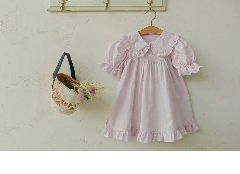 Eyelet Puff Sleeve Dress