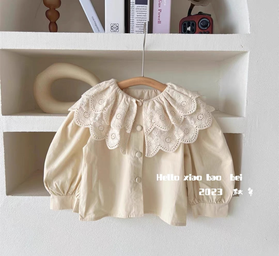Vintage Lace Collar Blouse
