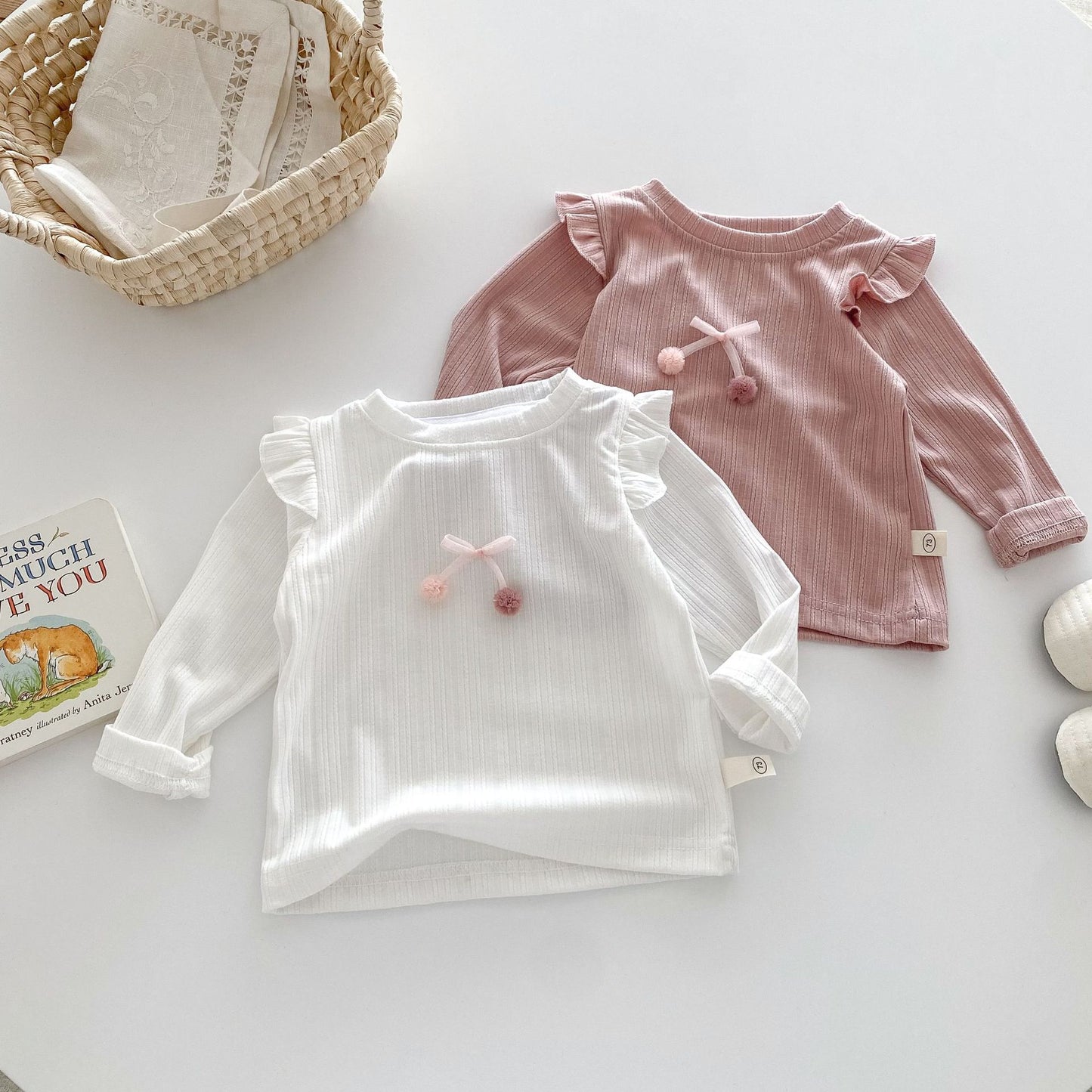 Long-Sleeve Shirt with pom poms