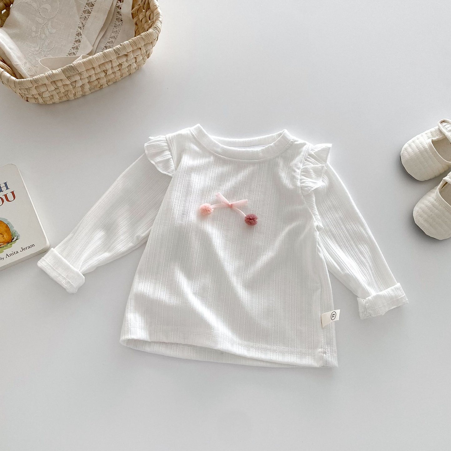 Long-Sleeve Shirt with pom poms