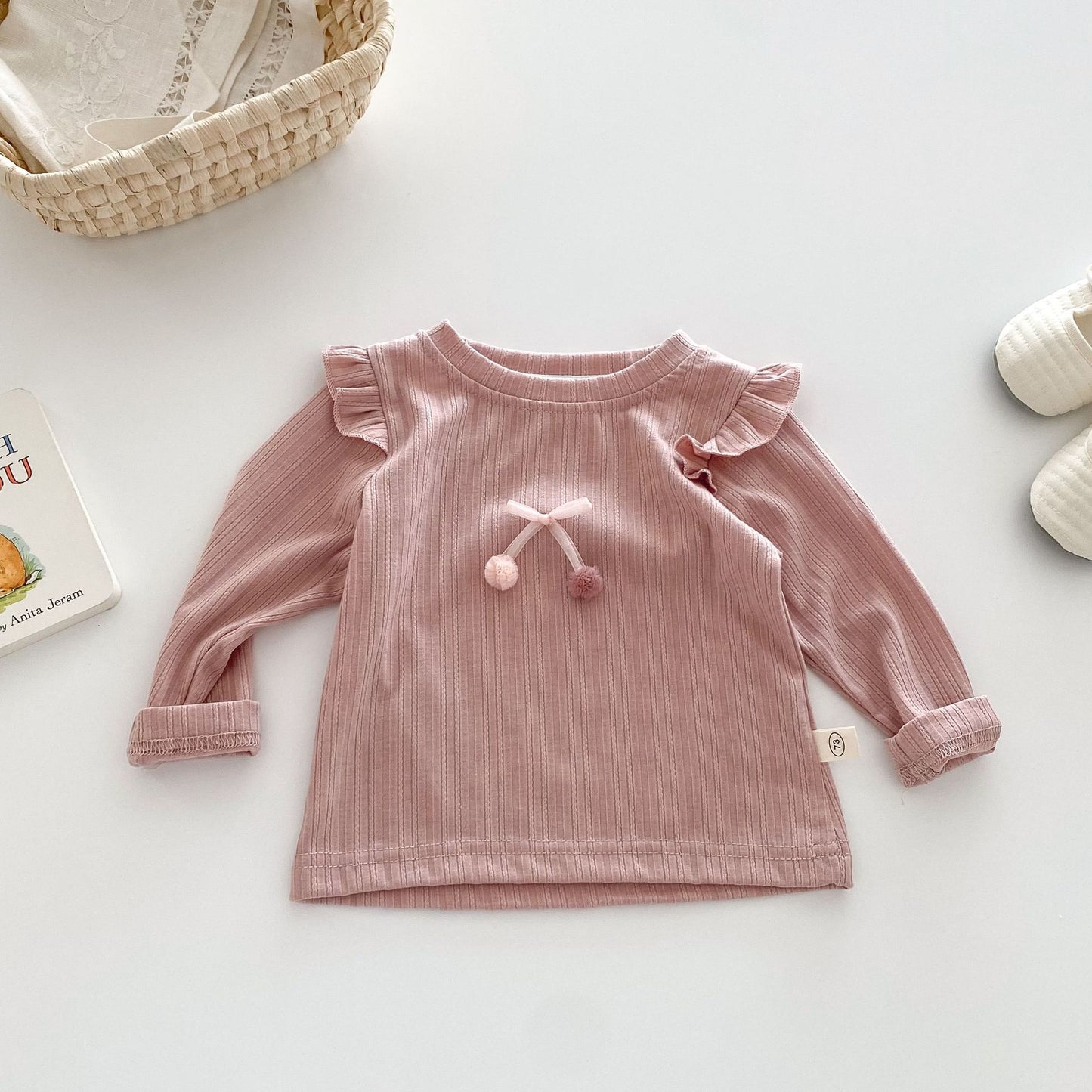 Long-Sleeve Shirt with pom poms
