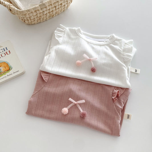 Long-Sleeve Shirt with pom poms