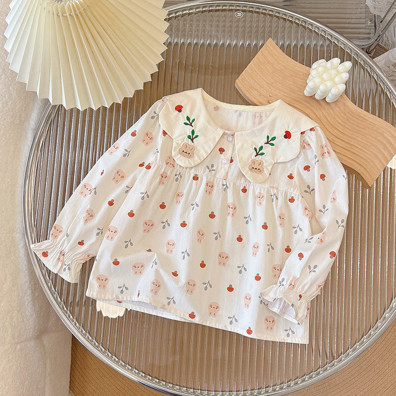 Cherry Bear Print Blouse