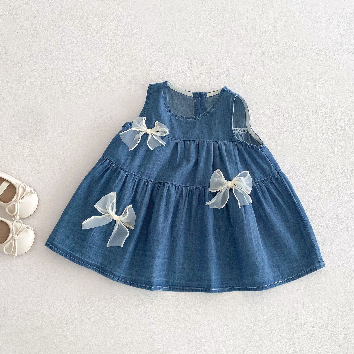 Denim Daydream Bow Dress