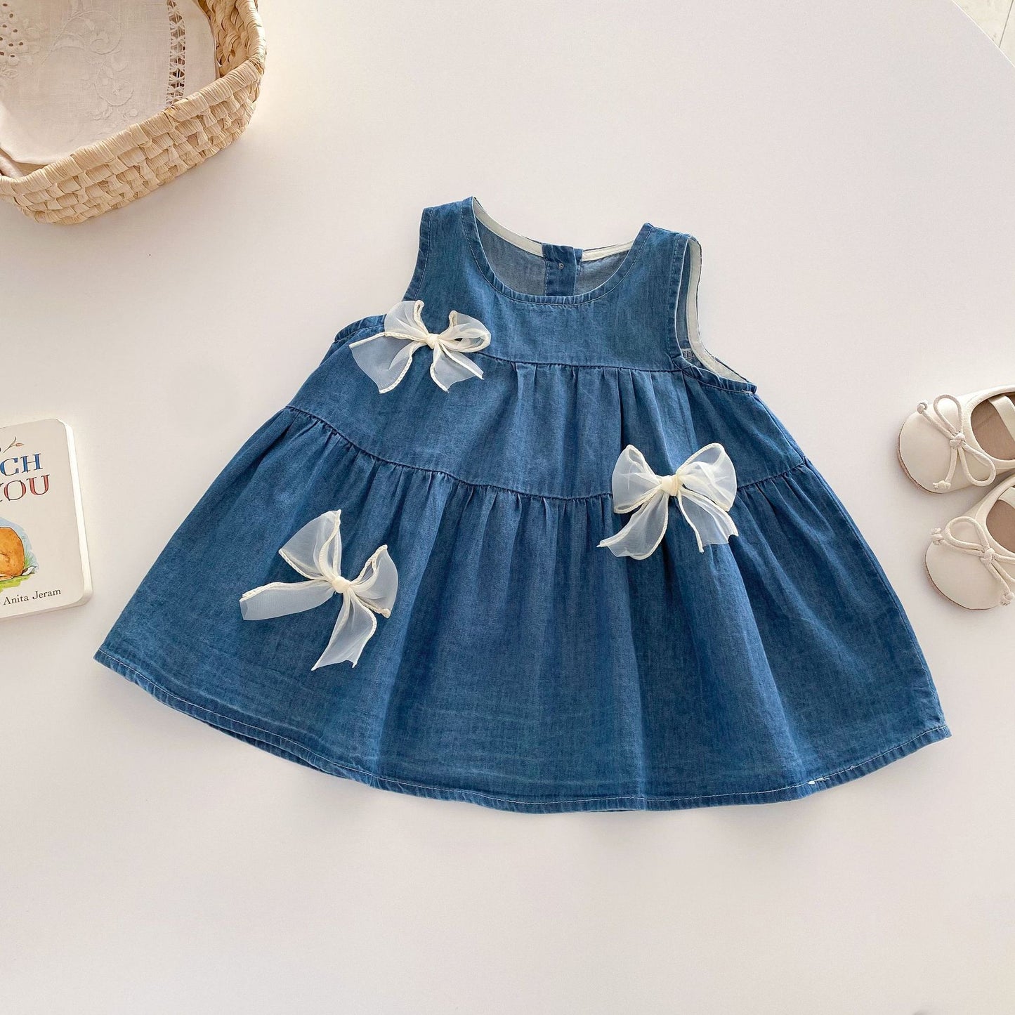 Denim Daydream Bow Dress
