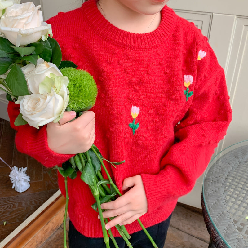 Red Tulip Sweater