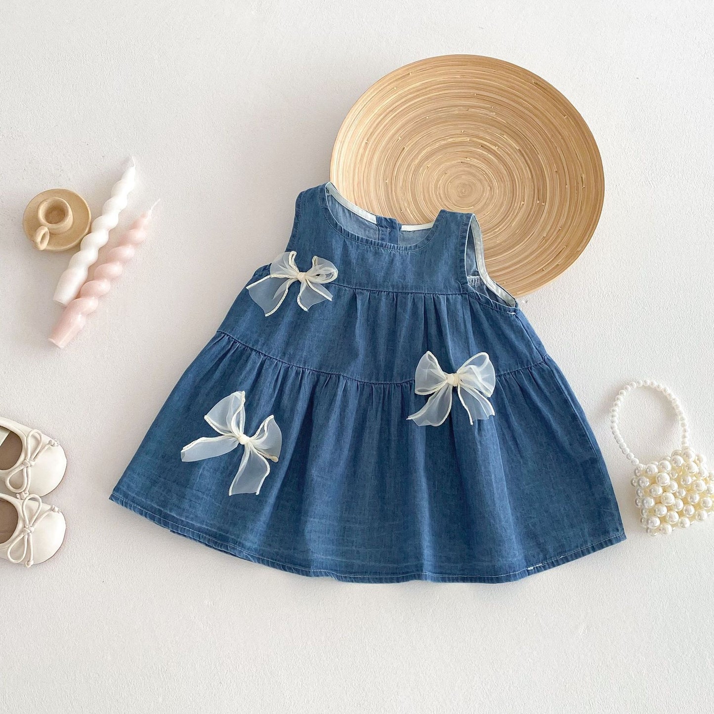 Denim Daydream Bow Dress
