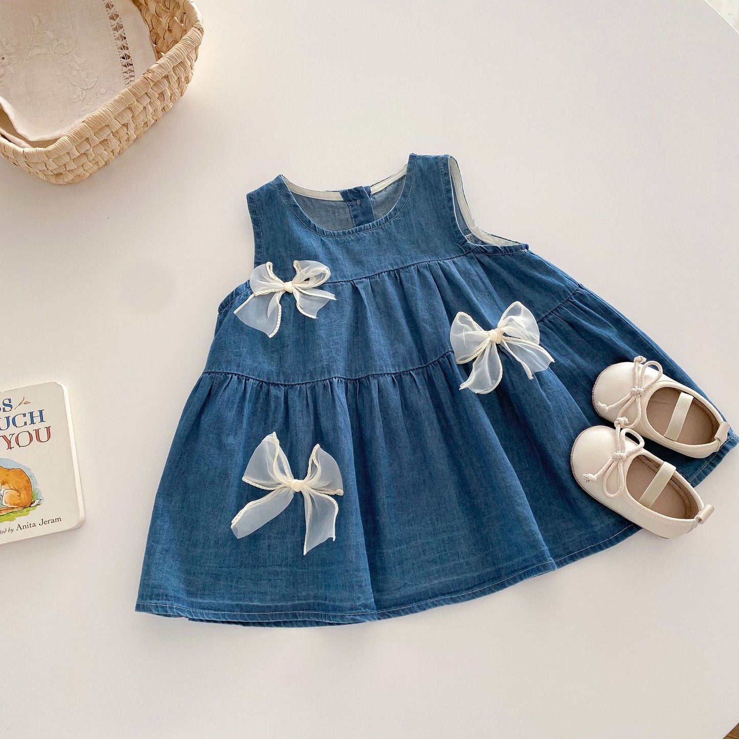 Denim Daydream Bow Dress