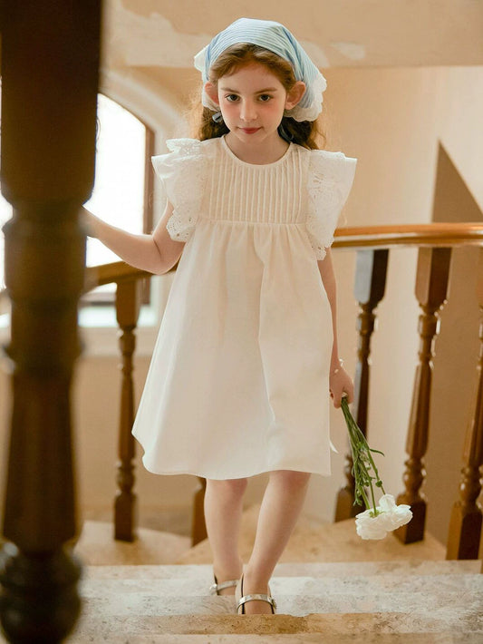 Romantic White Cotton Dress