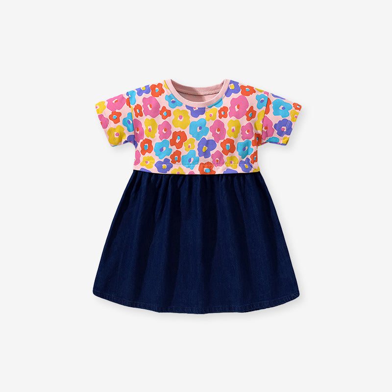 Flower Jean Dress