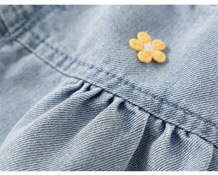 Daisy Bear Denim Skort