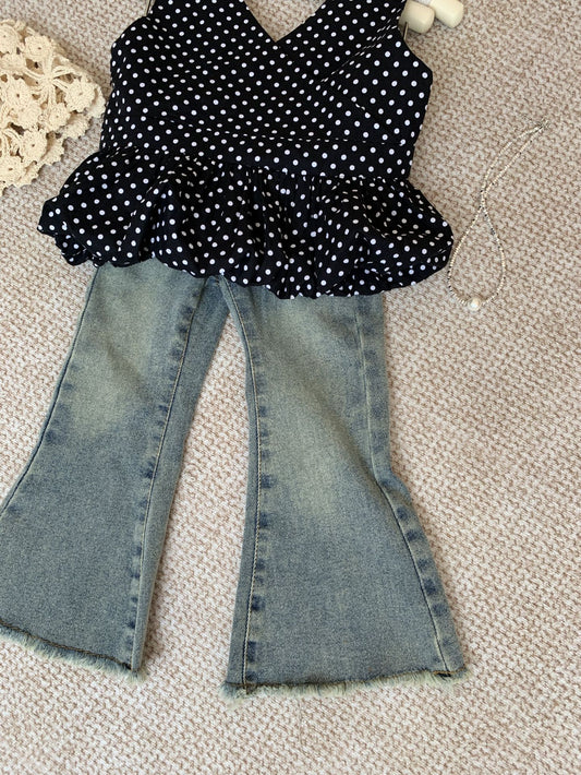 Vintage Wash Flare Jeans