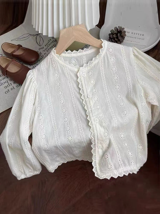 Primrose Eyelet Lace Blouse – Vintage Ivory