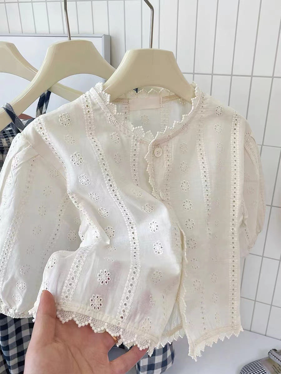Primrose Eyelet Lace Blouse β Vintage Ivory