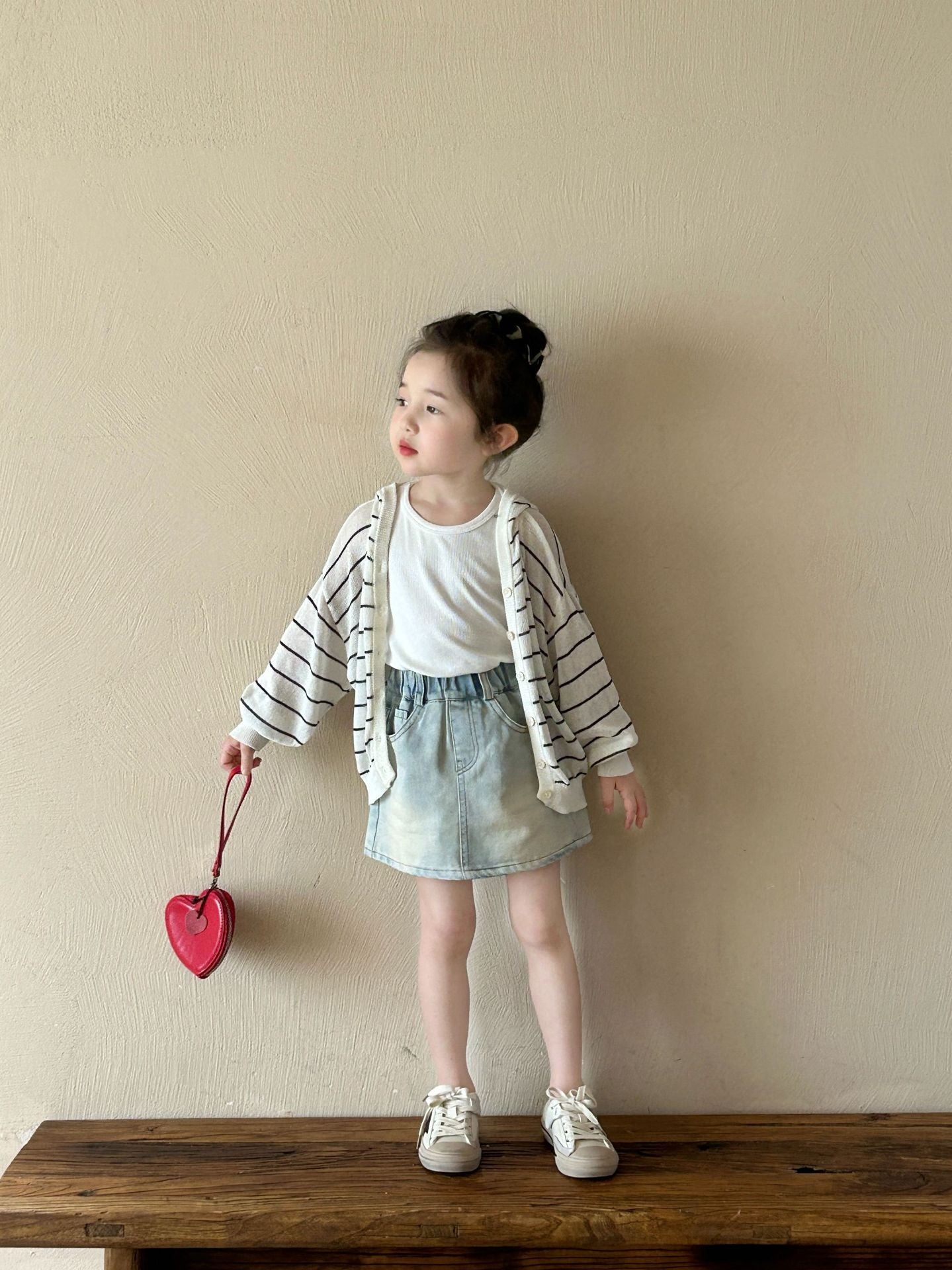 Light Wash Jean Skort