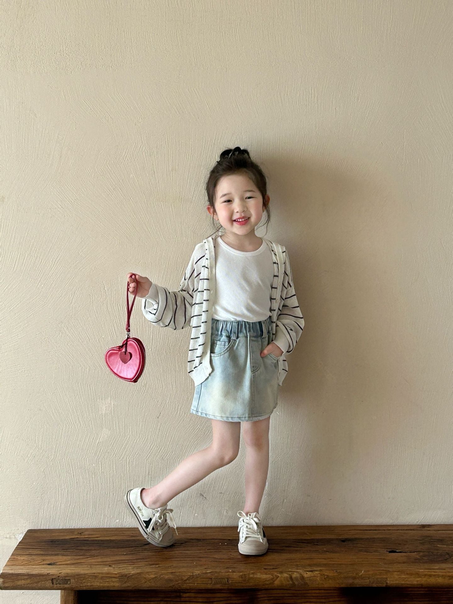 Light Wash Jean Skort