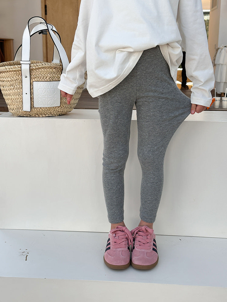 Grey cotton leggings