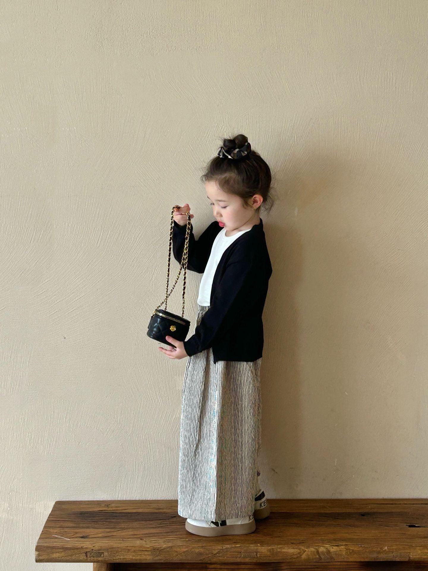 Striped Cotton Wide-Leg Pants