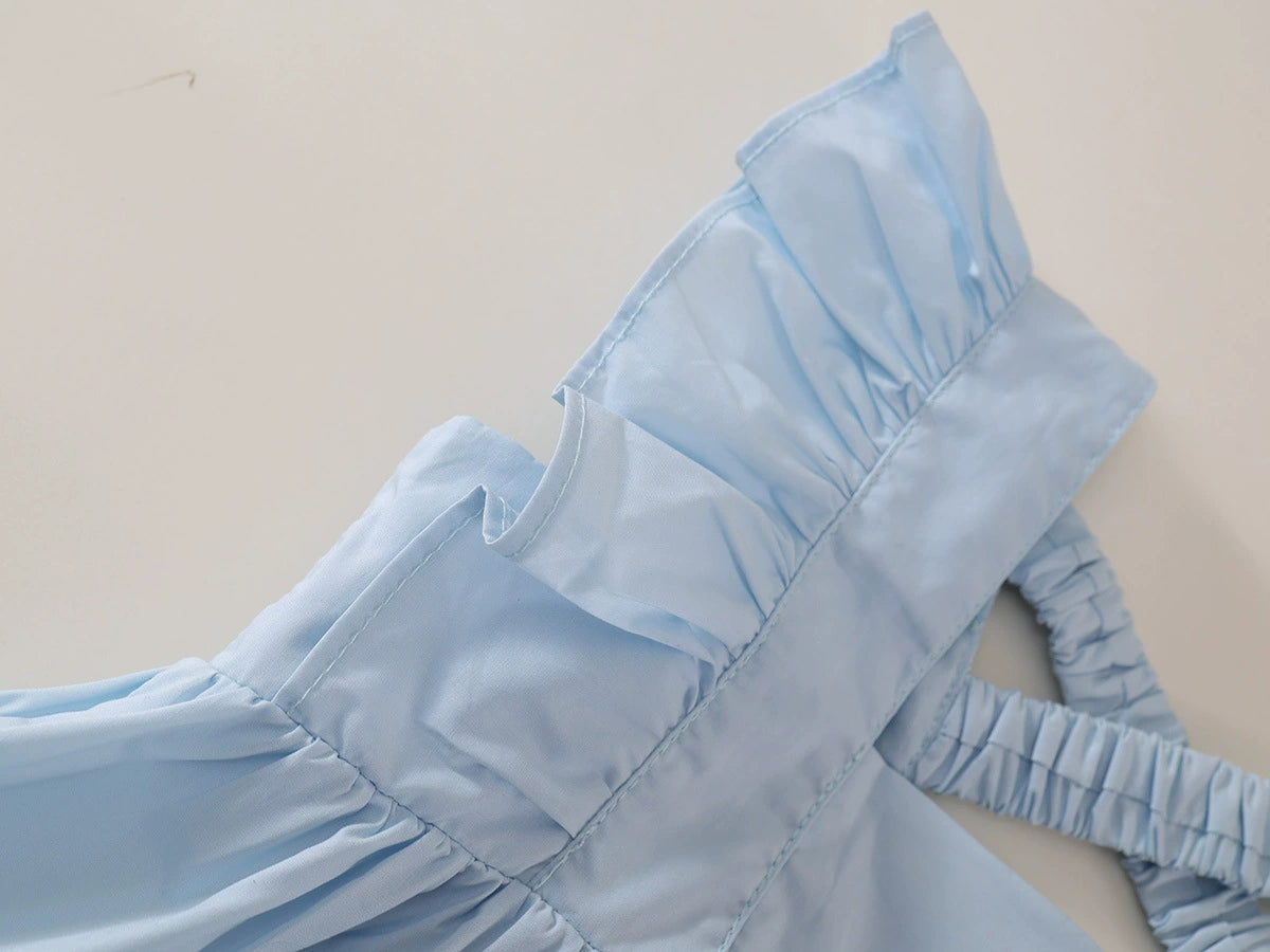 Summer soft blue top