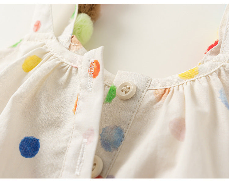 Rainbow Pom Pom Sundress