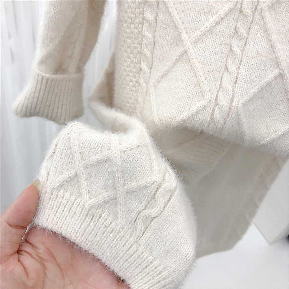 Cozy Cream Cable Knit Set – Toddler Sweater & Pants Outfit