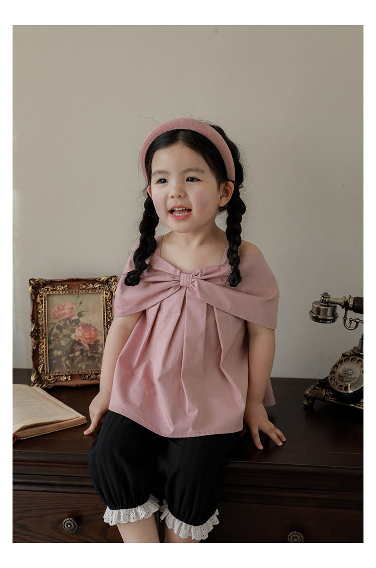 Blush Bow-Front Flutter Top