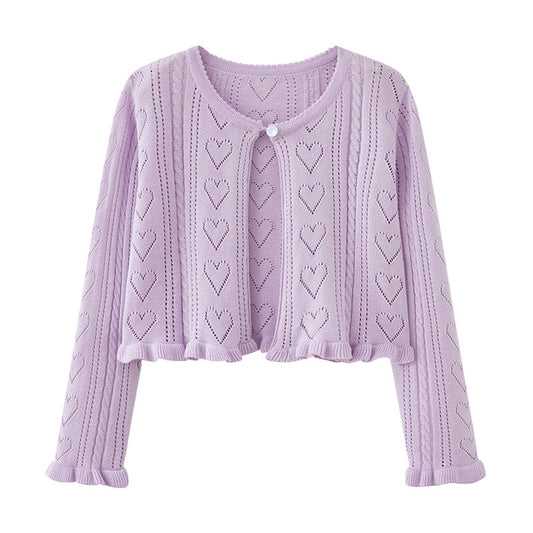 Sweetheart Pointelle Cardigan