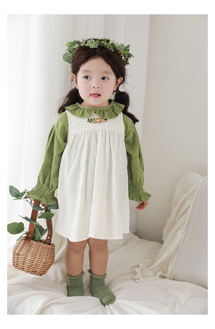 Ivory Floral Embroidered Sleeveless Dress