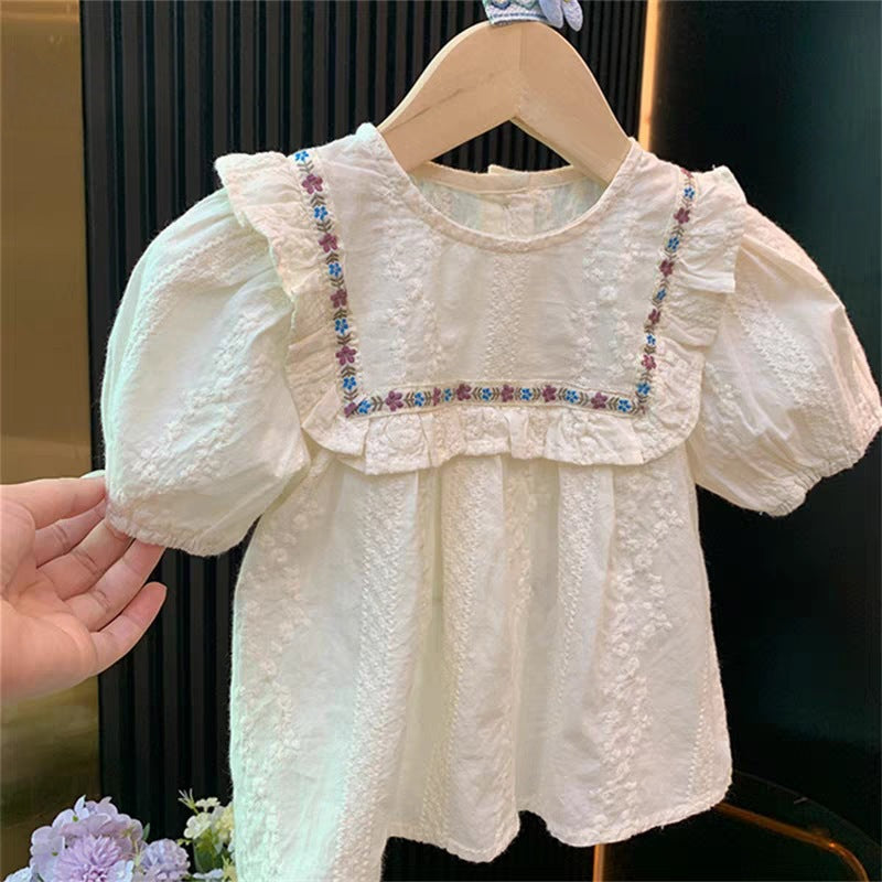 Heirloom Embroidered Puff Sleeve Dress