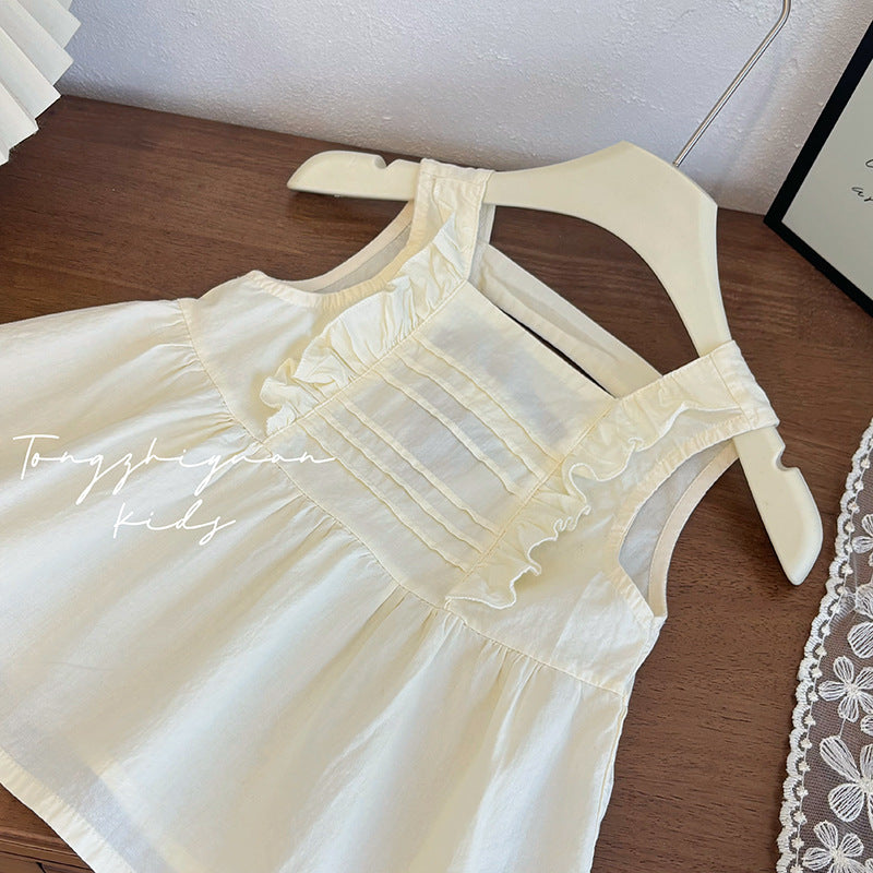 Ruffle Detail Ivory Baby Blouse