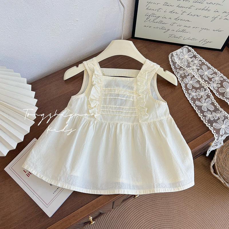 Ruffle Detail Ivory Baby Blouse